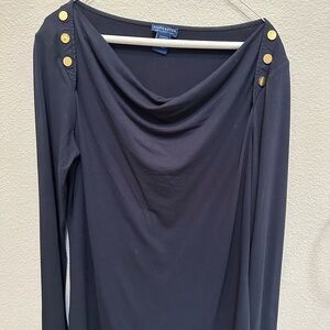 Doncaster Navy Long Sleeve Top